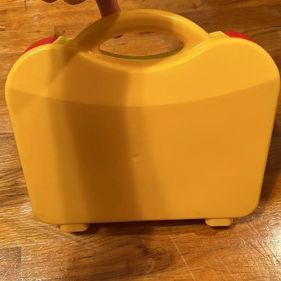 LEGO two tone yellow case container collectible carry case with handle - Picture 2 of 4